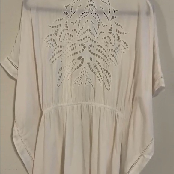 Women Large Swimsuit Coverup White - Picture 4 of 9